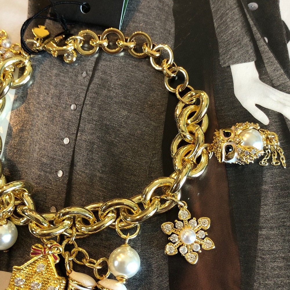 kate spade Gold-tone Multicharm Bracelet with Enamel Accents - Picture 4 of 12